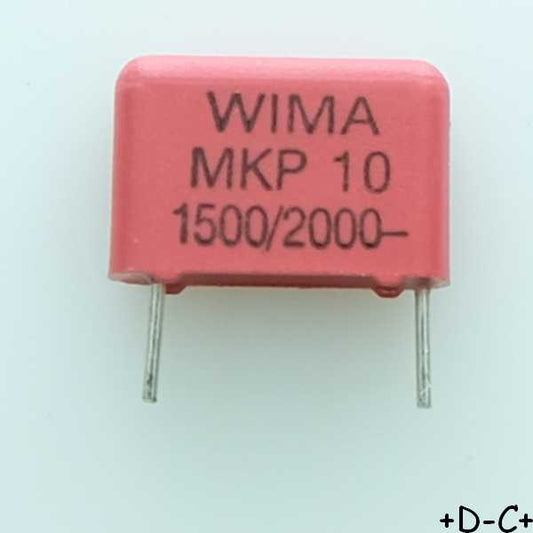 Condensateur film PP MKP10 1.5nF 2000VDC 700VAC 4x9x13mm pas10 5% Wima