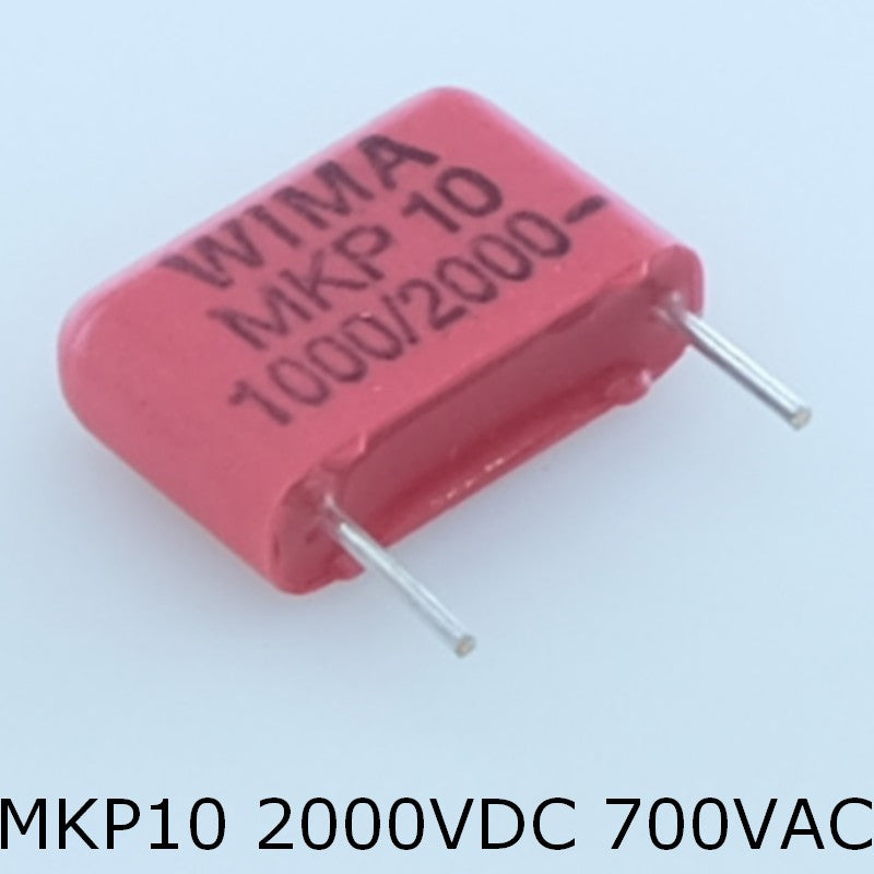 Condensateur film PP MKP10 1nF 2000VDC 700VAC 4x9x13mm pas10 Wima - Distri-Compo