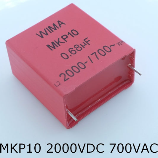 Condensateur film PP MKP10 680nF 2000VDC 700VAC pas37.5 10% Wima - Distri-Compo