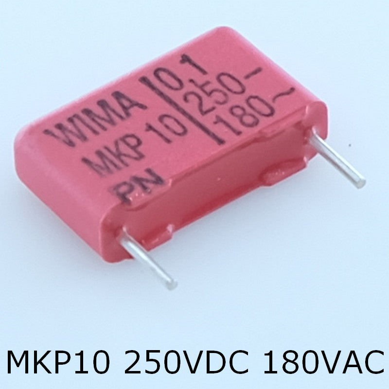 Condensateur film PP MKP10 100nF 250VDC 180VAC 5x11x18mm pas15 10% Wima - Distri-Compo