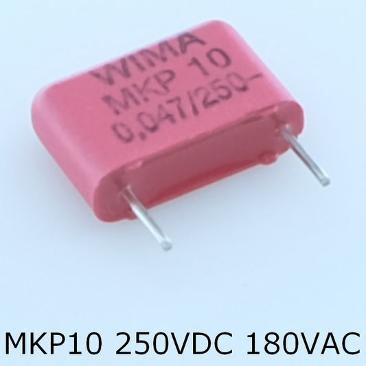 Condensateur film PP MKP10 47nF 250VDC 180VAC 4x9x13mm pas10 10% Wima - Distri-Compo