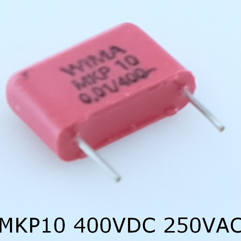 Condensateur film PP MKP10 10nF 400VDC 250VAC 4x9x13mm pas10 10% Wima - Distri-Compo