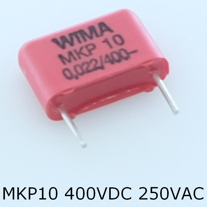 Condensateur film PP MKP10 22nF 400VDC 250VAC 4x9x13mm pas10 10% Wima