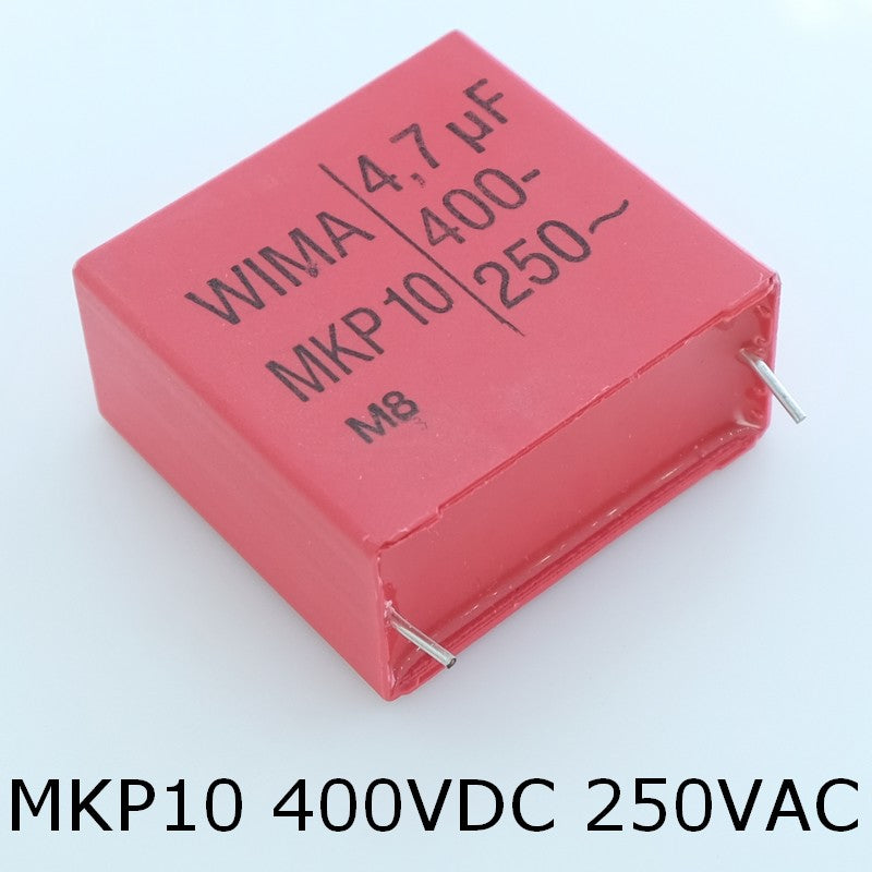 Condensateur film PP MKP10 4.7µF 400VDC 250VAC 20x39.5x41.5mm pas37.5 Wima