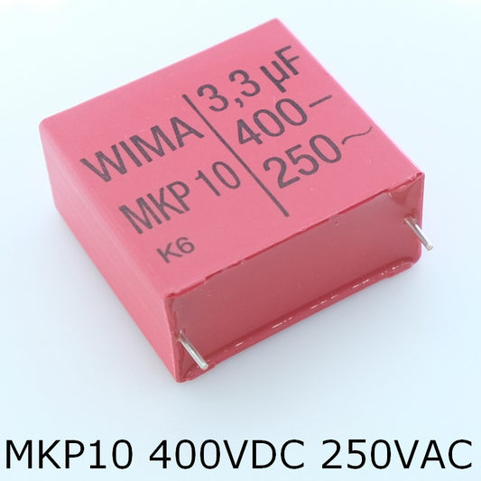 Condensateur film PP MKP10 3.3µF 400VDC 250VAC 20x39.5x41.5mm pas37.5 Wima
