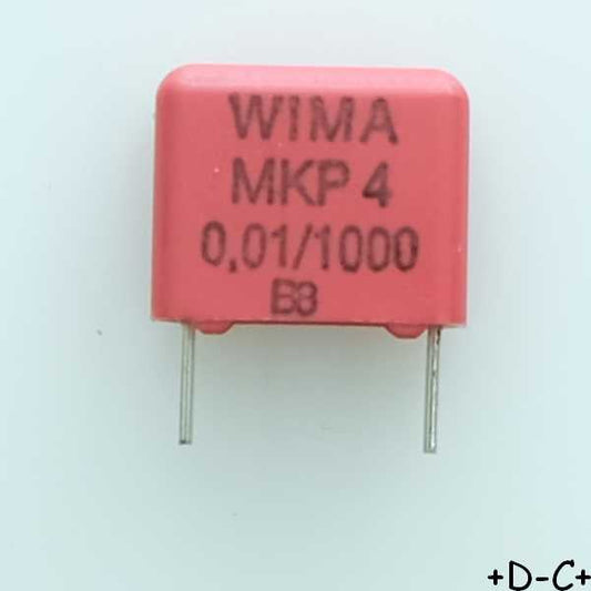 Condensateur film PP MKP4 10nF 1000VDC 400VAC 5x11x13mm pas10 10% Wima