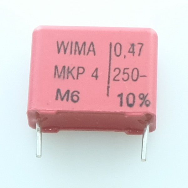 Condensateur film PP MKP4 470nF 250VDC 160VAC 7x14x18mm pas15 10% Wima