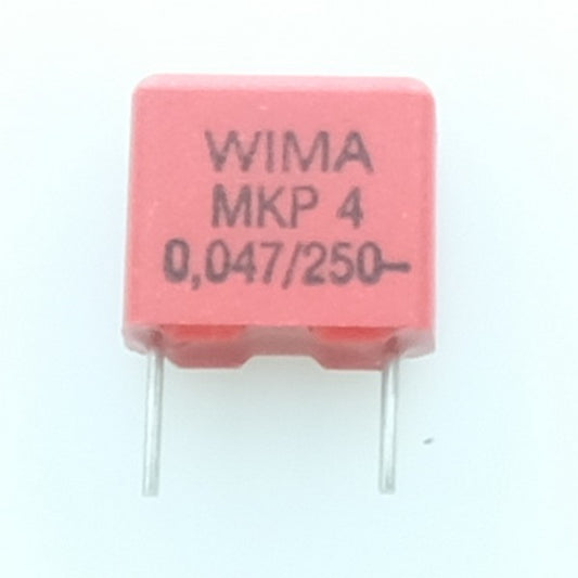Condensateur film PP MKP4 47nF 250VDC 160VAC 4x9x10mm pas7.5 10% Wima