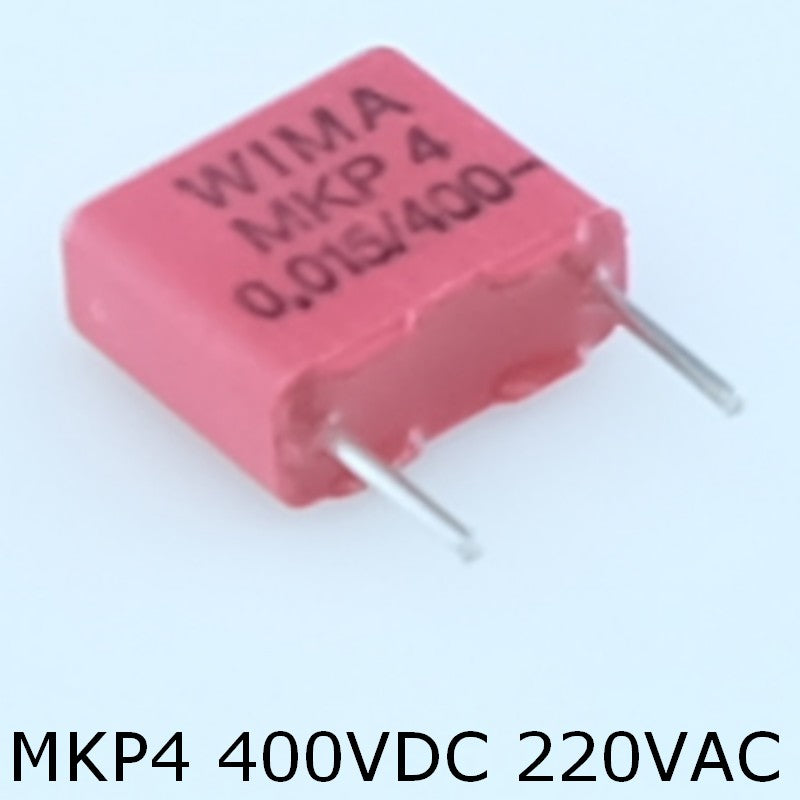 Condensateur film PP MKP4 15nF 400VDC 220VAC 4x9x10mm pas7.5 10% Wima