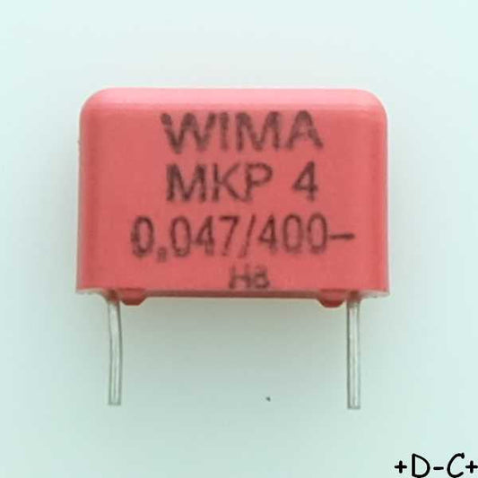 Condensateur film PP MKP4 47nF 400VDC 220VAC 5x11x13mm pas10 10% Wima