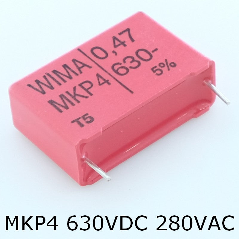 Condensateur film PP MKP4 470nF 630VDC 280VAC 11x21x31.5mm pas27.5 5% Wima