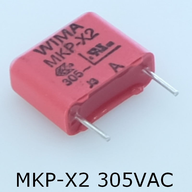 Condensateur film PP MKP-X2 10nF 305VAC 5x11x13mm pas10 10% Wima