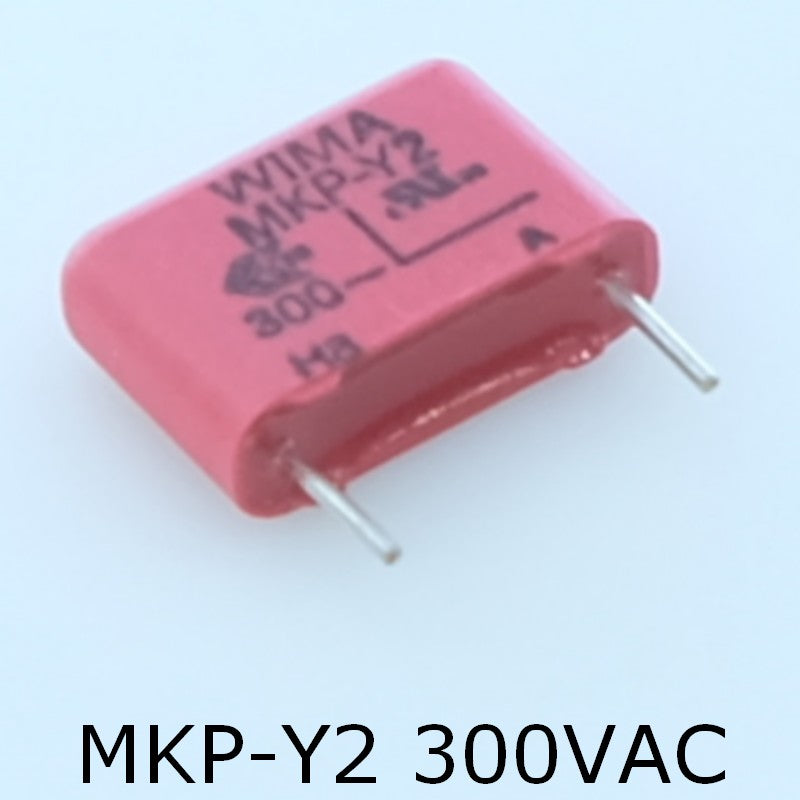 Condensateur RFI PP MKP-Y2 1.5nF 300VAC 4x9.5x13mm pas10 Wima