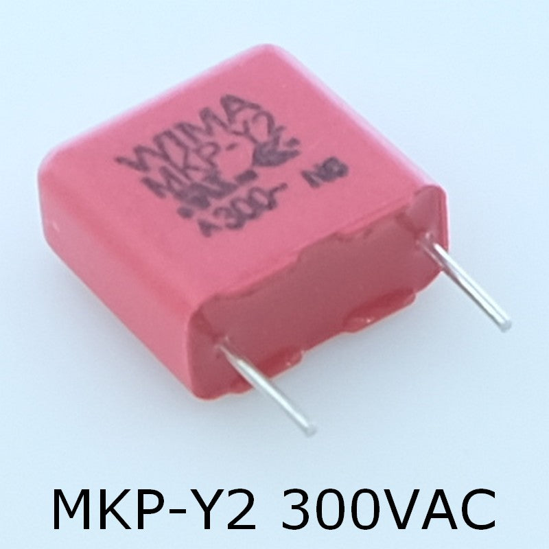 Condensateur RFI PP MKP-Y2 6.8nF 300VAC 6x12.5x13mm pas10 Wima