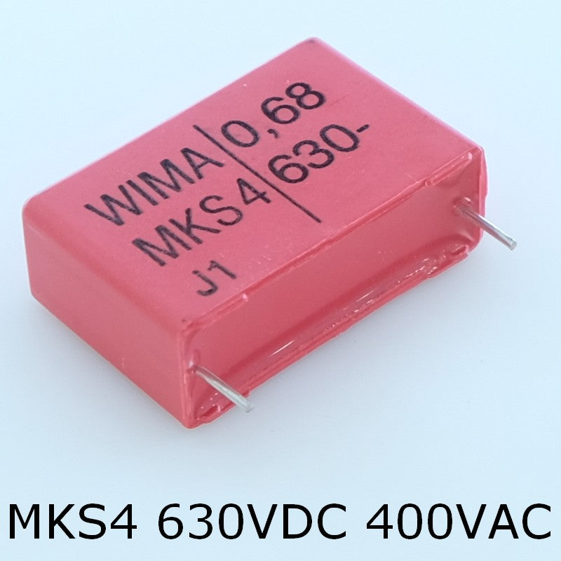 Condensateur film PET MKS4 680nF 630VDC 400VAC 11x21x31.5mm pas27.5 20% Wima