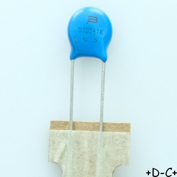 MOV-07D241K Varistance MOV 150VAC 200VDC 7mm 240V Bourns