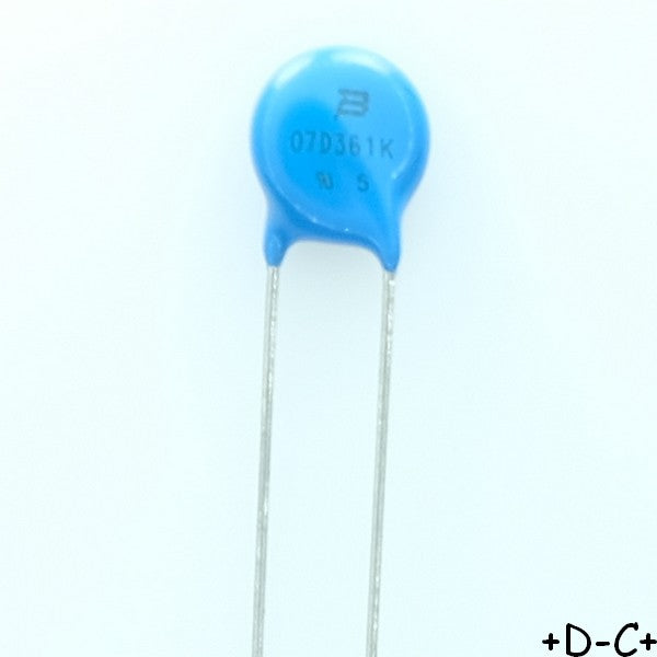 MOV-07D361K Varistance MOV 230VAC 300VDC 7mm 360V Bourns