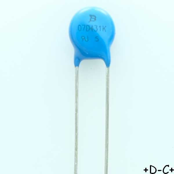 MOV-07D431K Varistance MOV 275VAC 350VDC 7mm 710V Bourns