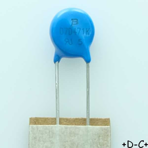 MOV-07D471K Varistance MOV 300VAC 385VDC 7mm 775V Bourns - Distri-Compo