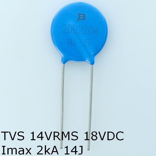 MOV-20D220K Varistance MOV 14VAC 18VDC 20mm 710V Bourns