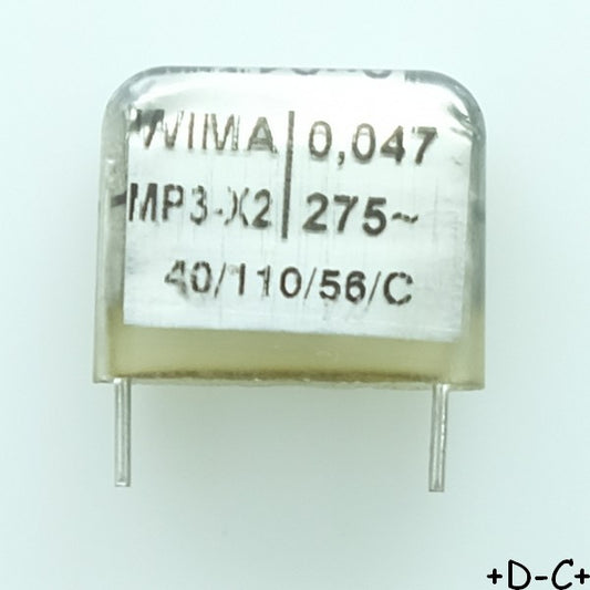 Condensateur MP3-X2 47nF 275Vac 7x15x19mm pas15 Wima