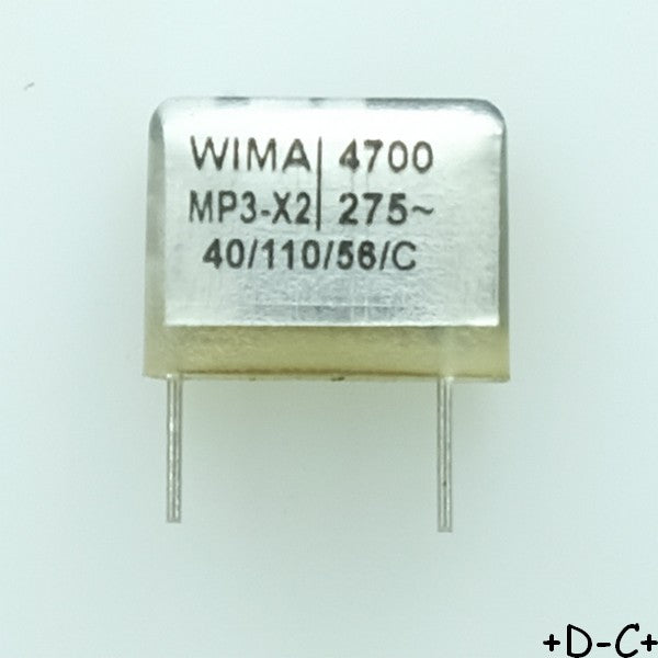Condensateur MP3-X2 4.7nF 275Vac 5x10x13.5mm pas10 Wima