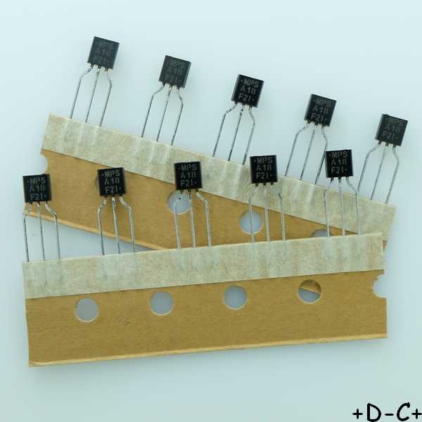 MPSA18 Transistor BJT NPN 45V 200mA TO-92 ONS (lot de 10)