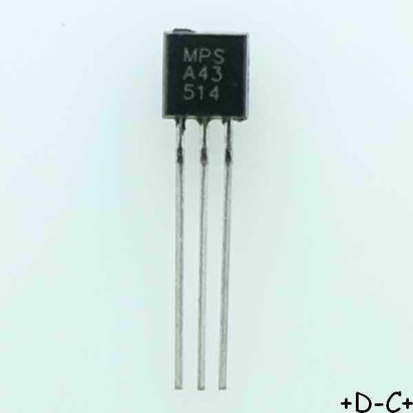 MPSA43 Transistor NPN 200V 500mA TO-92 ONS - Distri-Compo