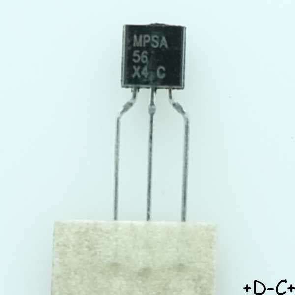 MPSA56 Transistor BJT PNP 80V 500mA 625mW TO-92 Diotec