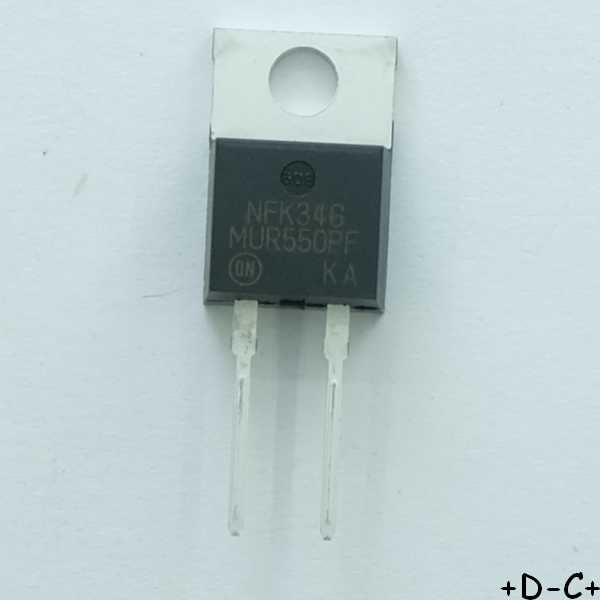 MUR550PFG Rectifier Diode Switching 520V 5A TO-220AC ONS RoHS