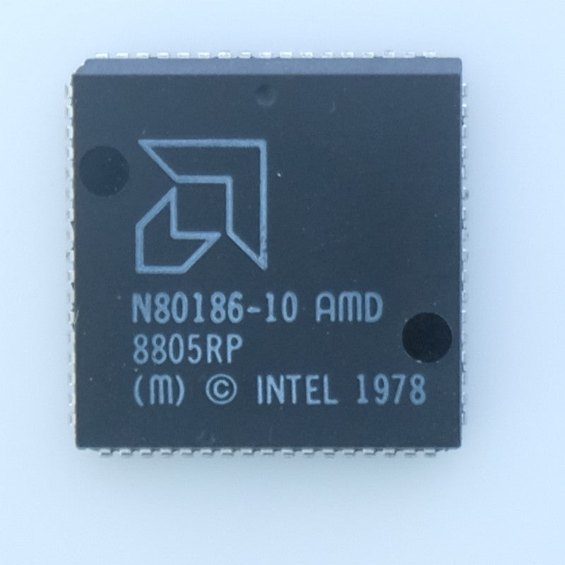 N80186-10 Microprocesseur 16 bits compatible 80186 10MHz PLCC-16 AMD