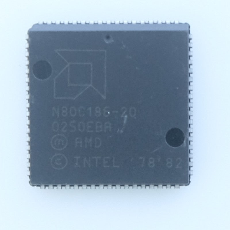 N80C186-20 Microprocesseur CMOS 16 bits compatible 80186 20MHz PLCC-68 AMD