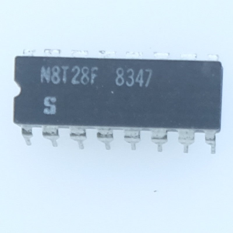 N8T28F Transceiver bus TTL 4 bits bidirectionnel 3 états CERDIP-14 Signetics