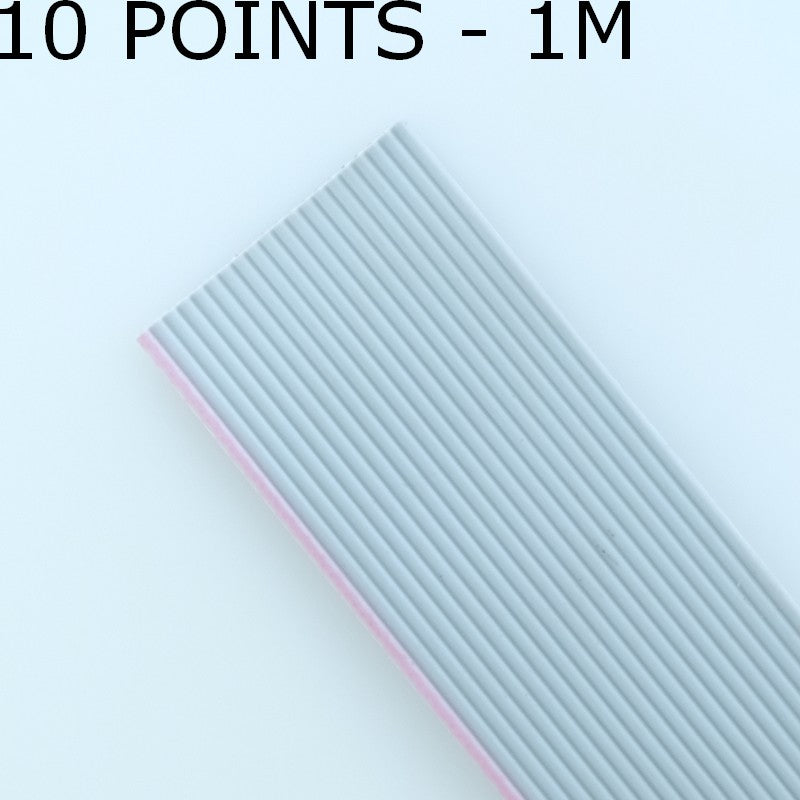 Nappe AWG28 10 points gris 1.27mm vendu au mètre - Distri-Compo
