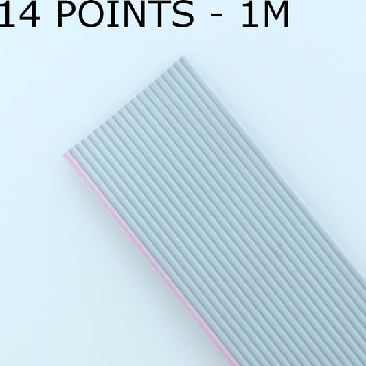 Nappe AWG28 14 points gris 1.27mm vendu au mètre - Distri-Compo
