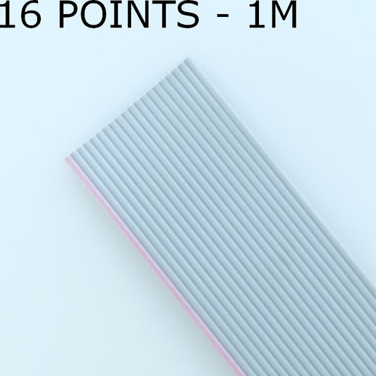 Nappe AWG28 16 points gris 1.27mm vendu au mètre - Distri-Compo