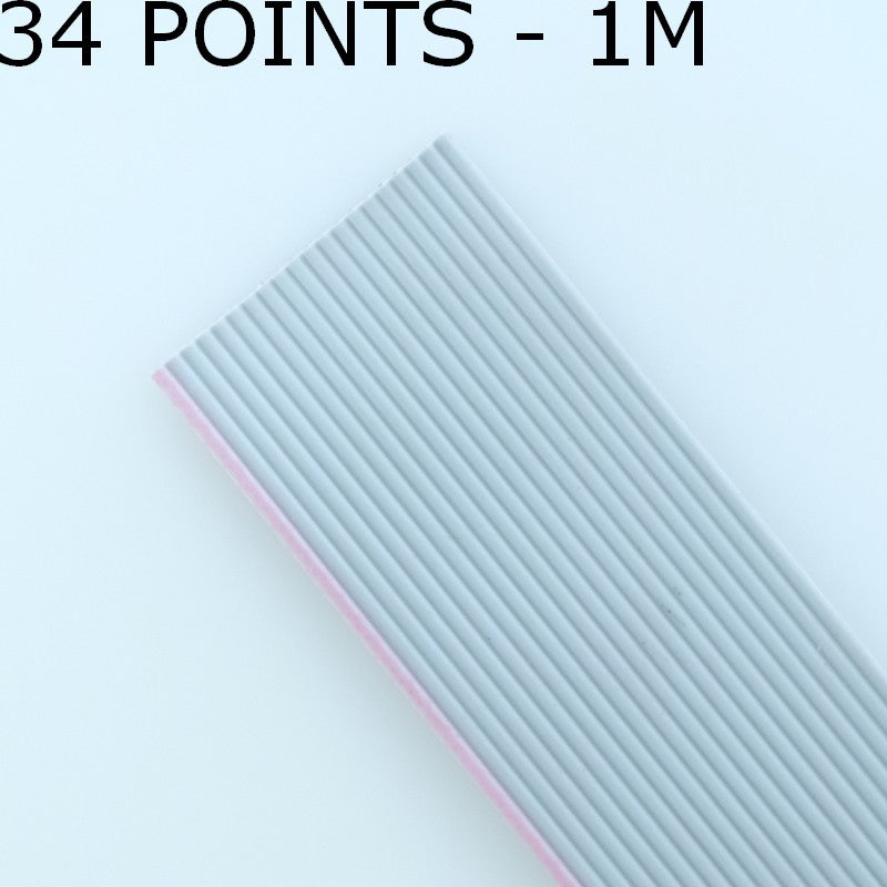 Nappe AWG28 34 points gris 1.27mm vendu au mètre - Distri-Compo