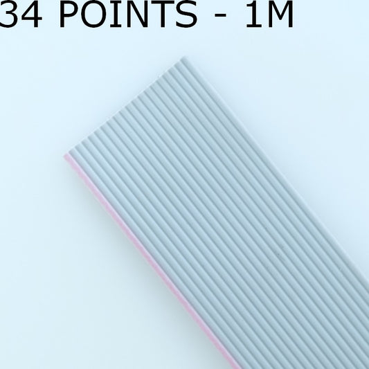 Nappe AWG28 34 points gris 1.27mm vendu au mètre - Distri-Compo