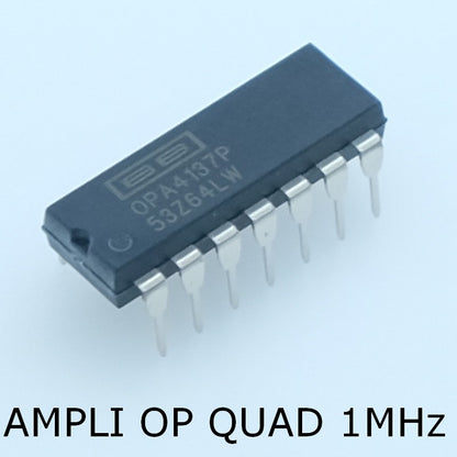 OPA4137P Quad 36V 1MHz RRI Operational Amplifier PDIP-14 Texas