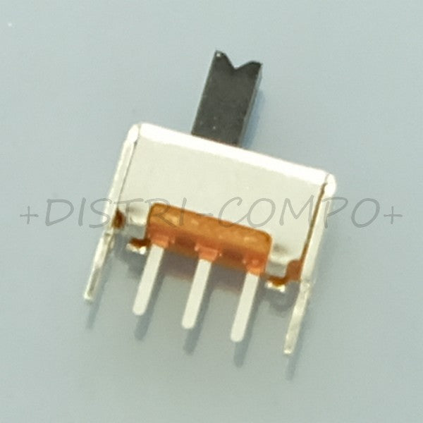 Commutateur glissière SPDT ON-ON 12VDC 100mA CK OS102011MS2QN1 - Distri-Compo