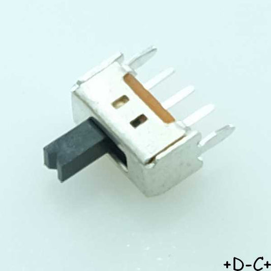 Commutateur glissière SPDT ON-ON 12VDC 100mA CK OS102011MS2QS1 RoHS