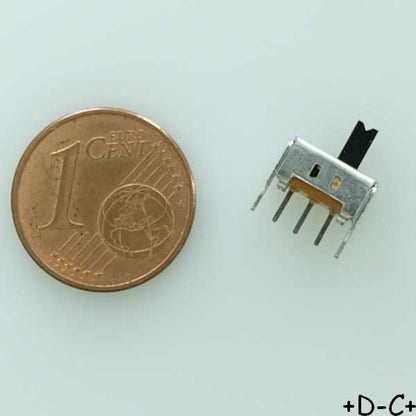 Commutateur glissière SPDT ON-ON 12VDC 100mA CK OS102011MS2QS1 RoHS