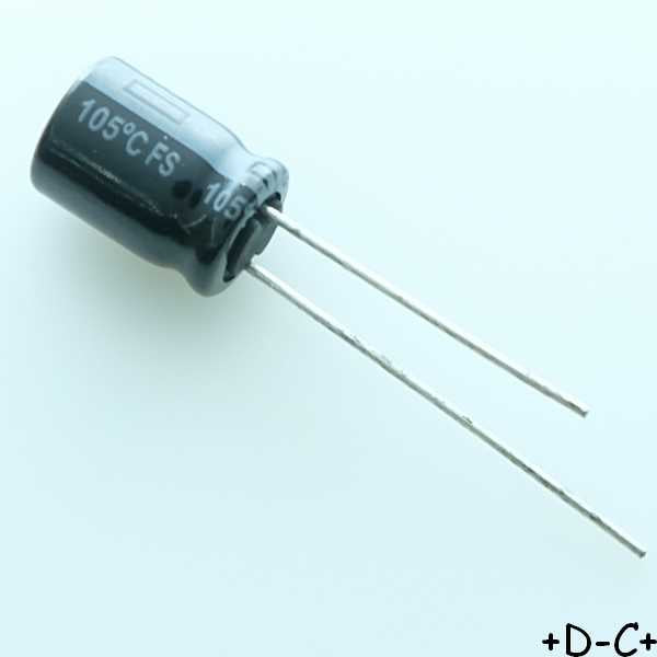Condensateur 39µF 100V 8x15mm pas3.5 105° 8000h FS-A EEUFS2A390 Panasonic