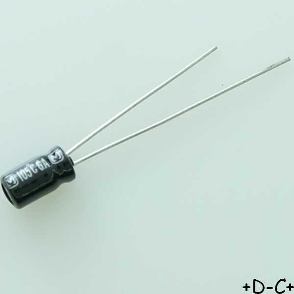 Condensateur 15µF 25V 5x7mm pas2 105° 1000h GA-A EEAGA1E150 Panasonic