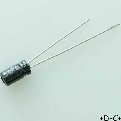 Condensateur 10µF 25V électrolytique 4x7mm pas5 105° GA-A EEAGA1E100 Panasonic