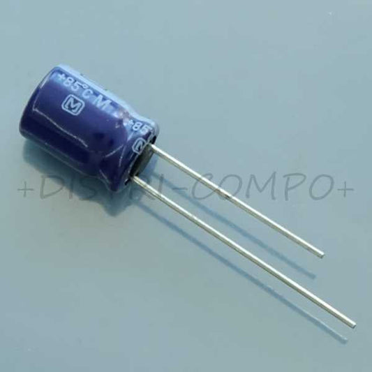 Condensateur 100µF 10V 5x11mm pas2 85° M-A Panasonic ECA1AM101 RoHS