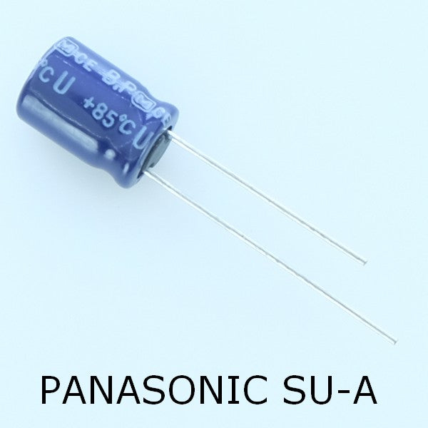 Condensateur 220µF 6V3 11.5x8mm pas3.2 20% 85° SU-A Panasonic ECEA0JN221U