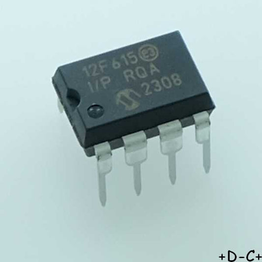 PIC12F615-I/P MCU 8 bits Flash 20MHz DIP-8 Microchip RoHS