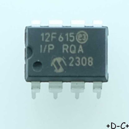 PIC12F615-I/P MCU 8 bits Flash 20MHz DIP-8 Microchip RoHS