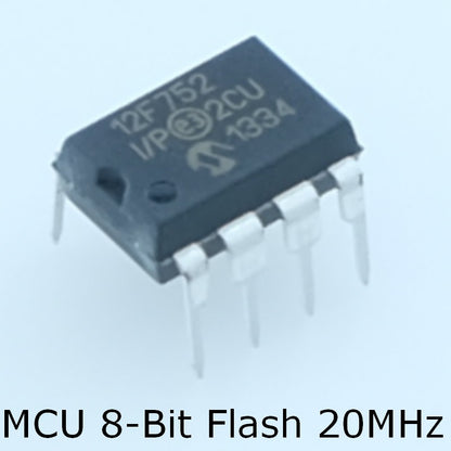PIC12F752-I/P MCU 8 bit 20MHz DIP-8 Microchip